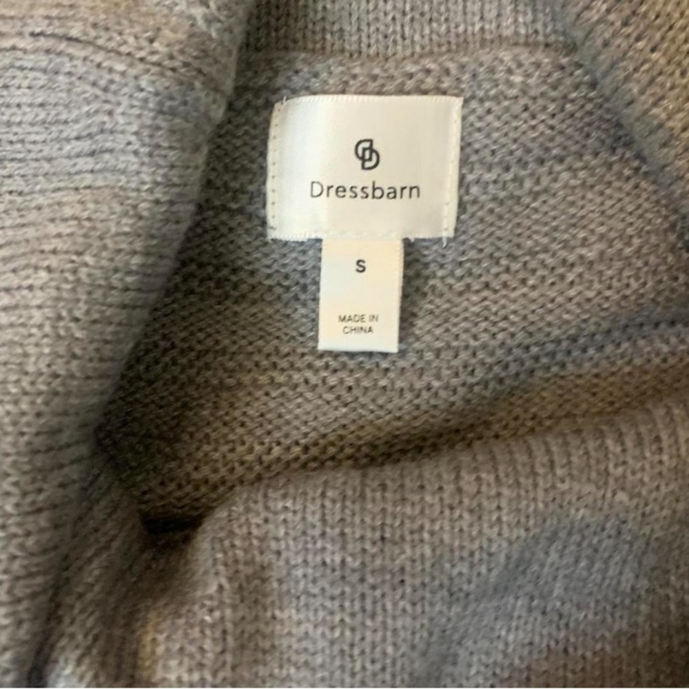 dressbarn Light Gray Cowl Neck Sweater - Picture 2 of 2
